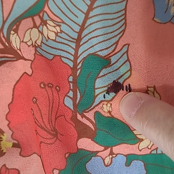 💥3for$12💥 Umgee Colorful Flora Semi Sheer Blouse size 2X - Picture 5 of 7